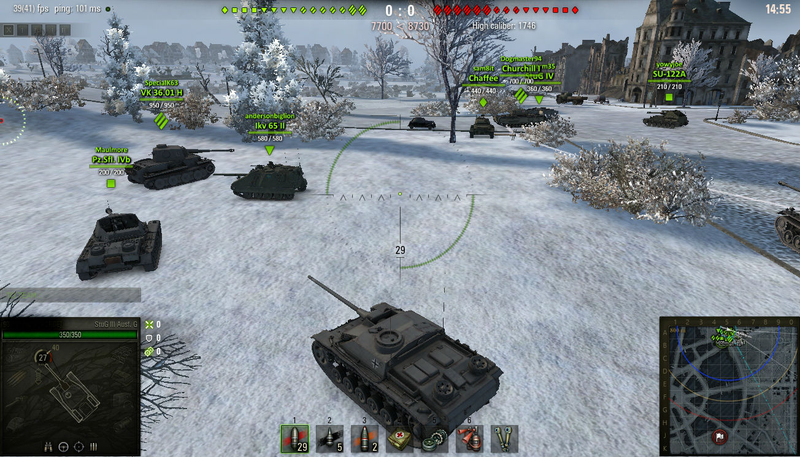 Two Tank Destroyers, an SPG, and a heavy tank moving away from their spawn points while the rest of their team disperses in the background. This image is from my low-end potato laptop, so your graphics might be much better.